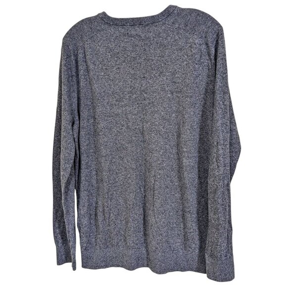 Banana Republic Mens XL Lightweight Silk Linen Sweater Knit Crewneck Marled Gray - Picture 2 of 4